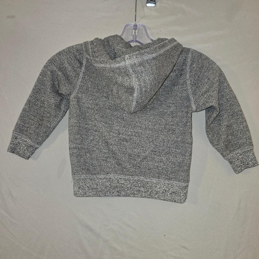 Roots Kids Hoodie 4T Toddler Grey Salt & Pepper Full Zip Beaver Logo Sweatshirt - Picture 6 of 8